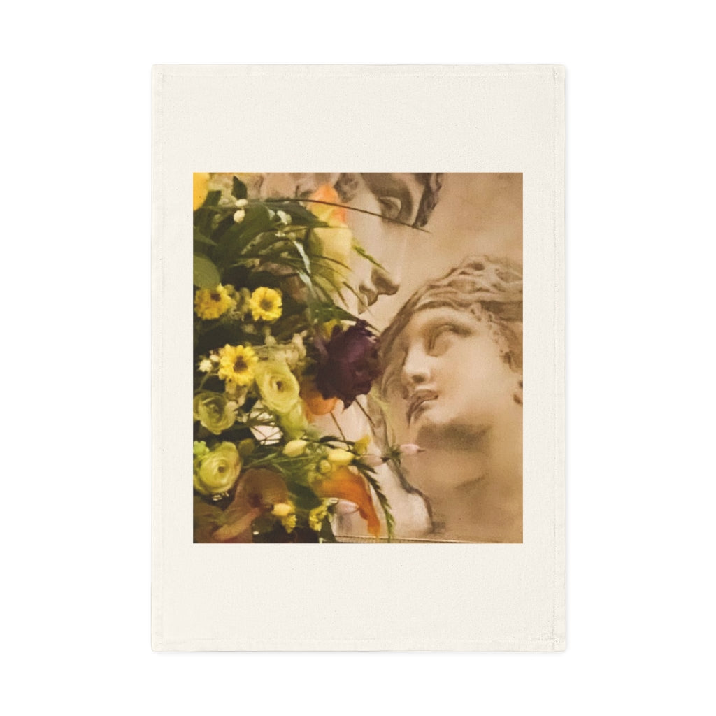 Renaissance Art and Flowers Tea Towel